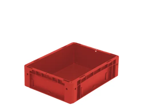 Euronorm Stapelkrat Pp Hxlxb 120X400X300Mm Wanden/bodem Gesloten Rood