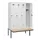 locker met bank,HxBxD 1950x1200x815mm,4vak,vak B 300mm,draaigrendel