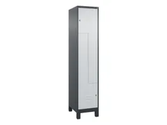 Z-garderobekast,HxBxD 1950x400x500mm,vak B 200/400mm,cil.-slot,voeten