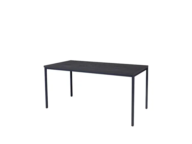 Domino Basic Tafel Vaste Hoogte 160x80 houtprint schaduw zwart 4-poots
