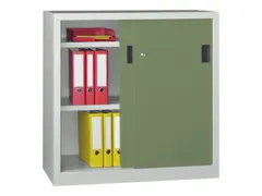 Schuifdeurkast Hxbxd 1000x1000x500mm 2 Oh Ral7035 Front Ral6011