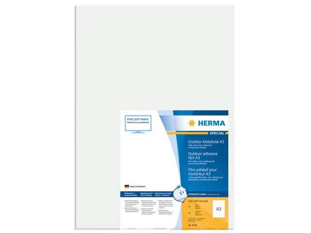 HERMA 9542 Weervast Outdoor folie-etiket A3 297x420mm Wit 10 stuks