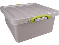 Recycled opbergdoos 31.5 Liter nestbaar grijs
