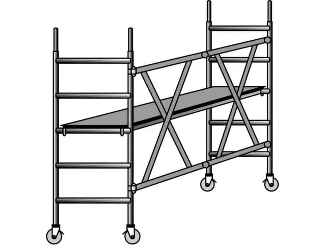 Échafaudage Pliant H Travail 2,95m Échafaudage HxlxP 1,65x0,75x1,80m
