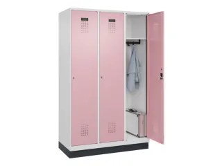 locker,HxBxD 1950x1200x500mm,3vak,vak B 400mm,cil.-slot,sokkel - 1
