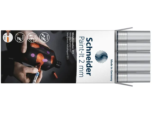 Metallic marker Schneider Paint-It 011 2mm zilver metallic