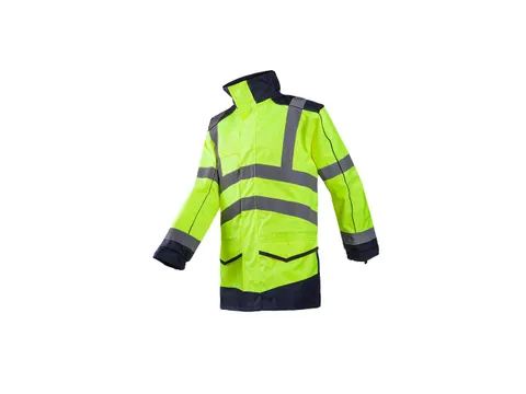 Sioen Anfield 166AA hi-vis parka, fluo geel, maat 3XL, per stuk