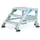 Bordestrap,Verrijdbaar,2Treden,60° Helling,Aluminium