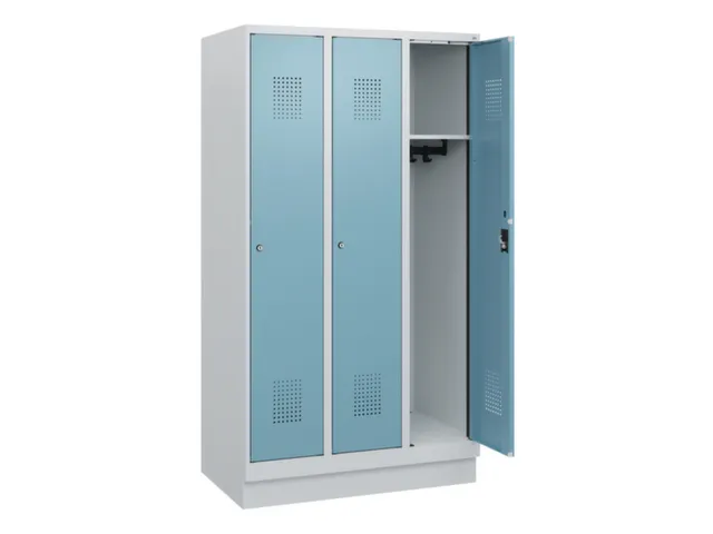 schoollocker,HxBxD 1630x900x500mm,3vak,vak B 300mm,cil.-slot,sokkel