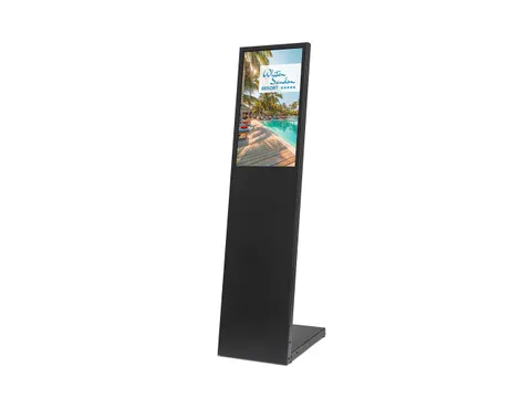 Digitale Display L Stand Nova met 24 Inch Samsung Scherm Zwart