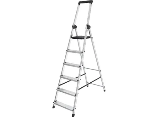 trapladder SL600, aluminium, zilver, 6 treden