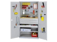 kast met sleufplaat,HxBxD 1950x1000x600mm,1xStalen bodem,RAL5010