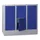 lockerkast,HxBxD 855x900x500mm,3x2vakken,RAL7035,front RAL6011