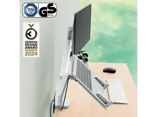 Monitor en laptoparm 2 Schermen Leitz Ergo grijs - 2