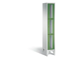 lockerkast 1850x320x500mm 1x3 vakken Cilinderslot Poten, RAL6011 - 2
