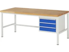 werkbank,HxBxD 840-1040x2000x900mm,beukblad,draagverm. 1250kg,4voeten