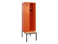 locker met bank,HxBxD 2120x600x815mm,2vak,vak B 300mm,cilinderslot