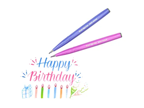 Brushpen Pentel Sign SES15C etui à 12 pastelkleuren