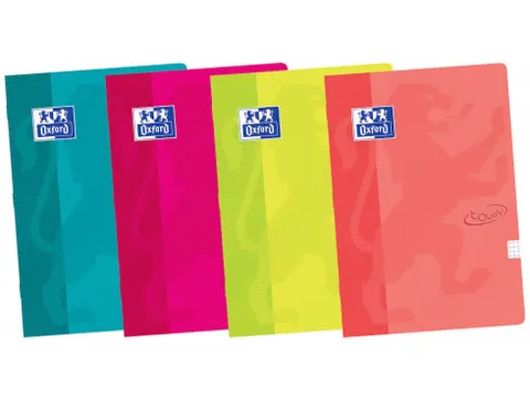 Schrift Oxford school touch A4 72blz ruit 10mm assorti