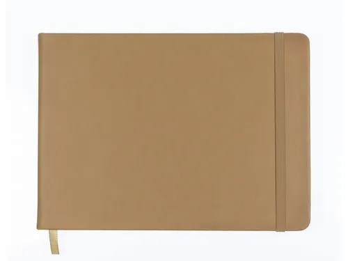 Schetsboek Kangaro A5 landscape taupe PU HC 80 vel 140gr roomwit met e