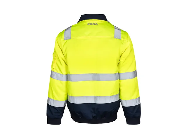OXXA Agatha 0962 pilotjack Maat S fluor geel/marineblauw