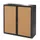 Roldeurkast HxBxD 1040x1100x415mm 2 Oh Romp Grijs Front Beuken