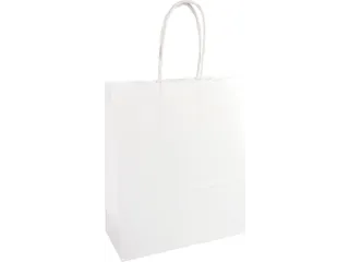 Papieren zak, ft 18 x 8 x 22 cm, wit - 1