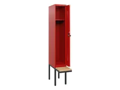 locker met bank,HxBxD 1950x300x815mm,1vak,vak B 300mm,draaigrendel