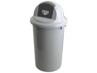 Kunststof Afvalbak met klapdeksel 47 Liter Grijs - 1