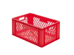 Euronorm-stapelbak 51l 270x600x400mm Wanden/bodem Opengewerkt Rood