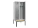 locker met bank,voor scheiding van kleding,HxBxD 2120x800x815mm,2vak