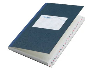 Notitieboek Atlanta met alfabet gelinieerd blauw 165x105mm - 1