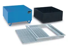 Opvangbak 2x 200l Opvangvol. 210l Pe-Element 363x 1212x 812mm Ral 5012