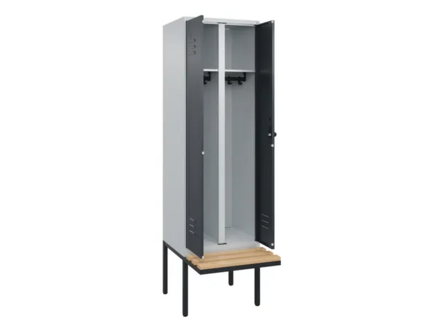 locker voor scheiding van kleding,HxBxD 2120x600x815mm,2vak