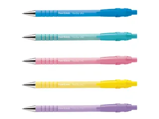 Balpen Paper Mate Flexgrip drukknop pastel schrijfkleur zwart - 2