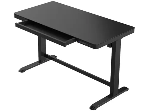 Zit-Sta Werkplek 120cm Glas Zwart Elektrisch Verstelbaar