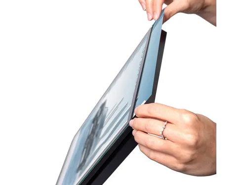 Verlichte Brochure Standaard LED Slide In A4 Zwart