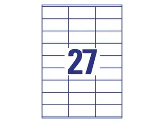 Etiket Avery Zweckform 3479 70x32mm wit 2700stuks - 3