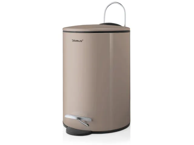 pedaalemmer,3l,HxØ 245x170mm,romp staal taupe,deksel staal taupe