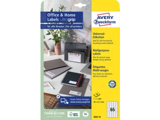 Etiket Avery permanent 3666-10 38x21.2mm wit 650 stuks 10 vel - 7