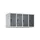 opzetkast,v. locker,4vak.,vak B 250mm,HxBxD 500x1000x500mm,vleugeldeur