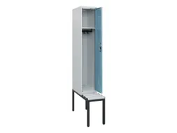 locker met bank,HxBxD 1950x300x815mm,1vak,vak B 300mm,cilinderslot