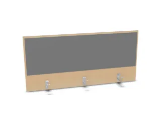 opzetpaneel,v. bureau,aanbouw achter,B 1200mm,NE-esdoorn,BN8078-grijs - 1