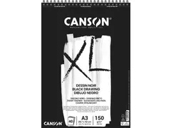 tekenblok XL 150g/m² A3 40 vel zwart papier
