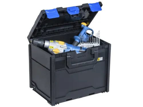 Assortimentskoffer,HxBxD 340x396x296mm,ABS,koffer zwart