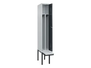 locker met bank,voor scheiding van kleding,HxBxD 2120x300x815mm,1vak - 1
