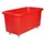Verrijdbare Rechthoekige Bak 450 Liter Hxbxd 737x1308x699mm Pe Rood