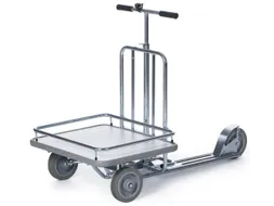 transportwagen,1trede,laadvl. LxB 580x680mm,houtplaat,glansverzinkt