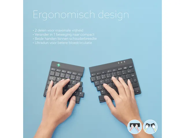 Split Break V2 ergonomisch toetsenbord Qwerty US Zwart bedraad