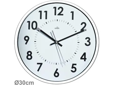 Wandklok Quartz 30 Cm Wit